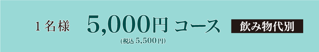 一名様5,000円コース（税別）